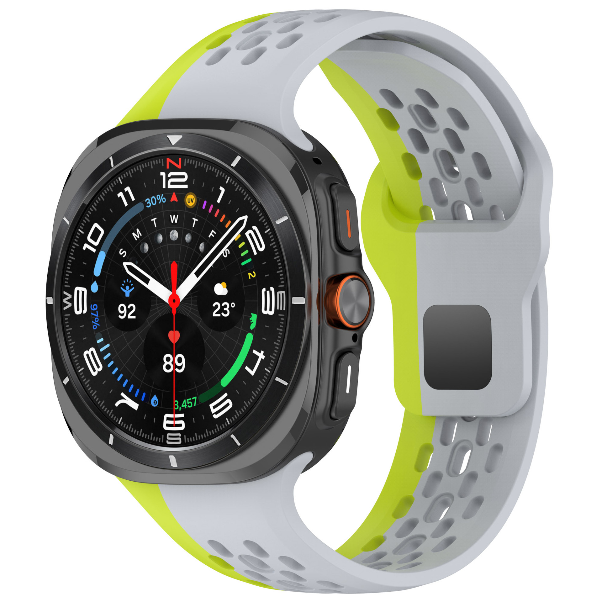 Suitable for the 47mm perforated sports breathable silicone replaceable watch strap of Samsung Galaxy watch7 ultra undefined
