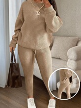 J 35211 Fashion Casual Knit Pants Set ������֯��װ