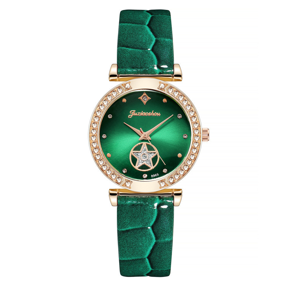 Orologio da donna con cinturino in strass semplice alla moda, orologio da donna al quarzo con cinturino lucido, orologio da donna in vendita a caldo_voghion.com
