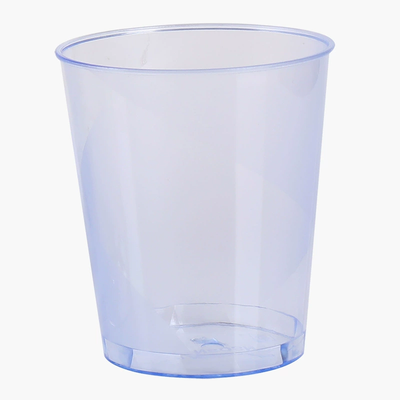 Disposable plastic transparent space matte glass, 210 ml, increased thickness