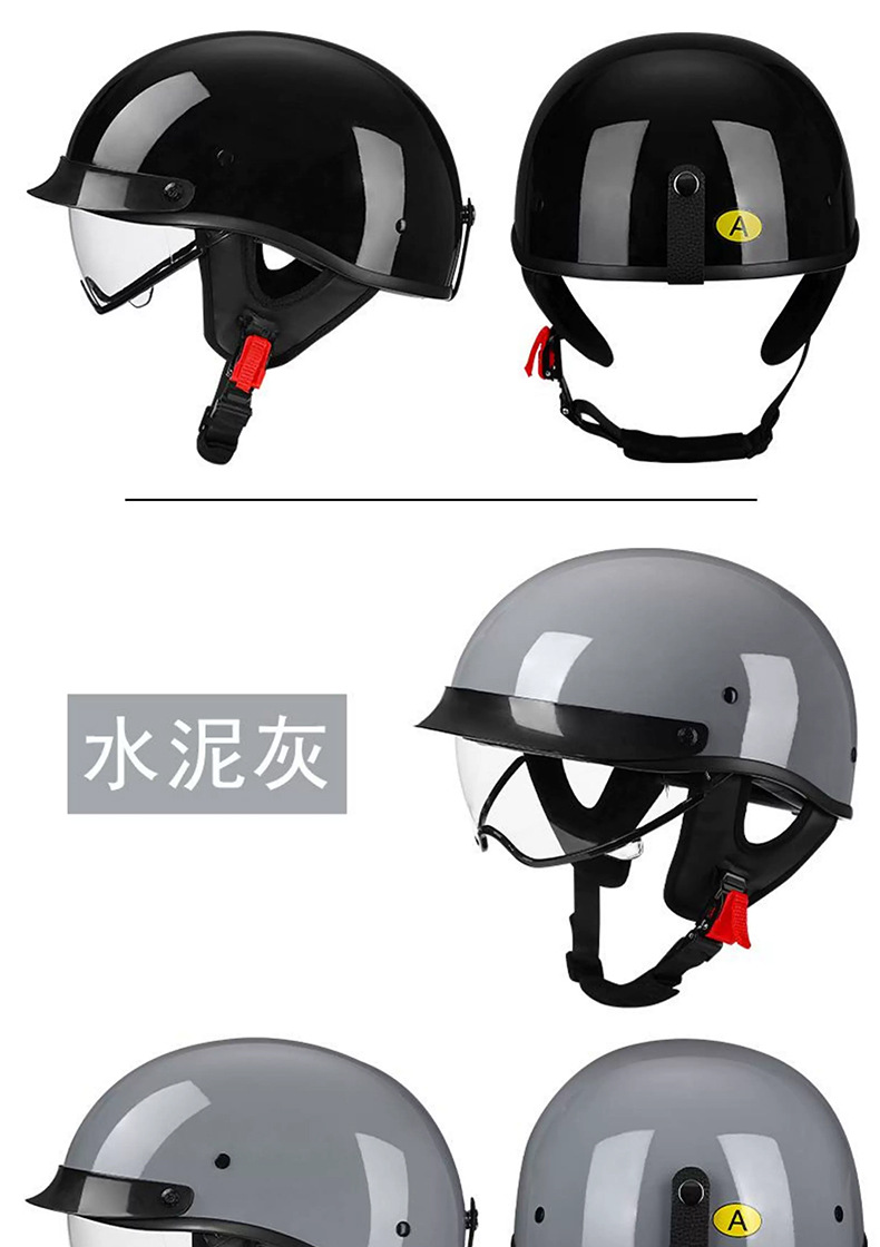 Wholesale Retro Motorcycle Helmets for Men and Women, Summer Half-Helmets for Scooters, Electric Bike Helmets, Japanese-Style Riding Helmets