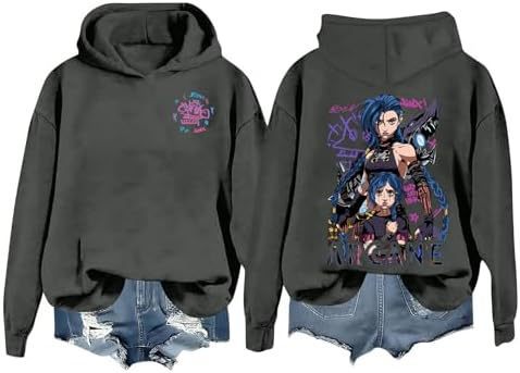 DLDXJQTPL Jinx Was Here Women Hoodie Jinx Arcane Figure