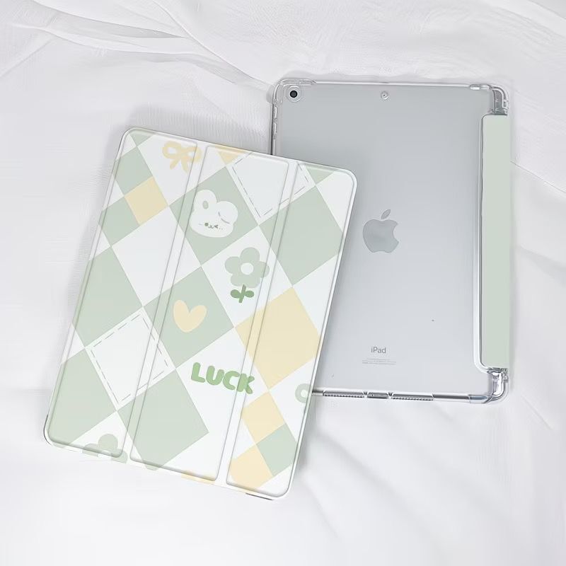 iPad case 11th generation fresh green grid pro 70% off style Air7/8/6 9th generation 10.2 flip cover mini6 pen slot
