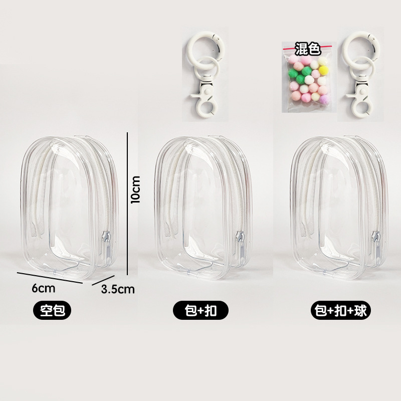 Single zipper cabin bag - transparent (clear zipper)