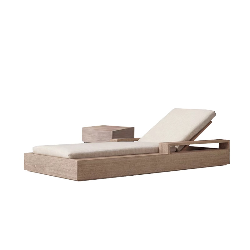 Tumbona + Mesa de café cuadrada de 45 cm versión actualizada