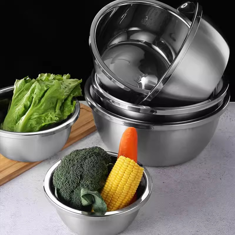 Fábrica directa ShunJiaSheng cuenca de acero inoxidable multipropósito cuenca de cocina cuenca de sopa cuenca de verduras cuenca de huevos cuenca de condimento cuenca al por mayor