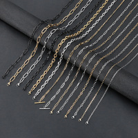 供应跨境AMZ饰品多种型号十字链条防水耐用不掉色金属不锈钢项链