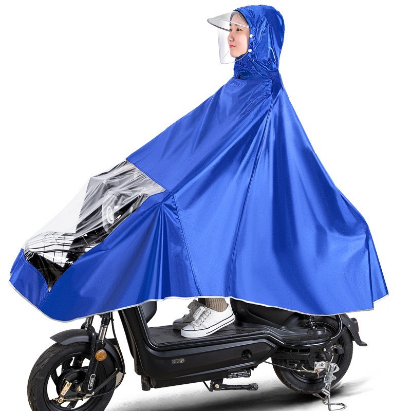 Impermeable batería de coche eléctrico bicicleta poncho montar engrosada estudiante hombres y mujeres largo cuerpo completo poncho a prueba de lluvia