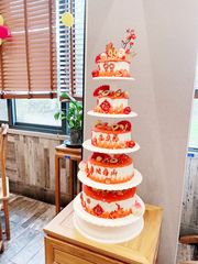 歐式婚禮塑料蛋糕架子配件塑料多層生日蛋糕架子柱子螺絲底座創意