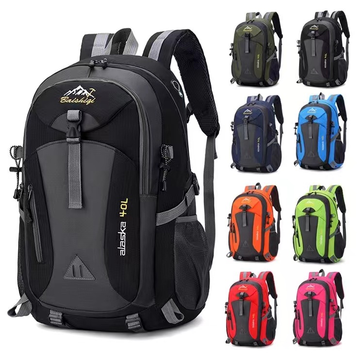 Transfronterizos nuevos hombres 40L mochila multifuncional mochila de computadora universitaria deportiva al aire libre caminata bolsa de montaña