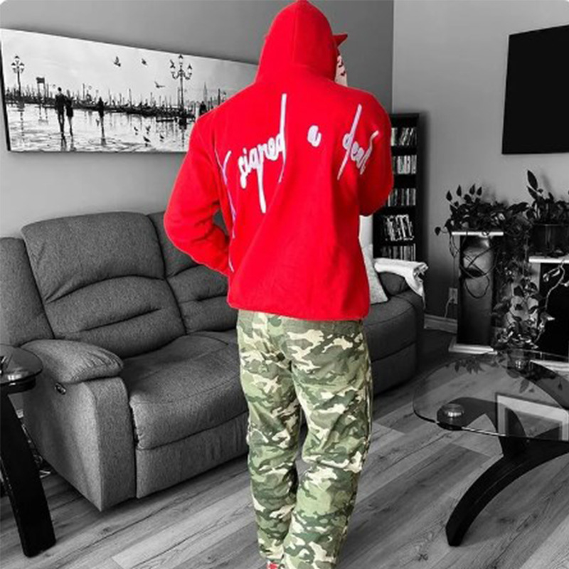 Modny zabawny róg byka swobodny luźny płaszcz top hip hop punk długi rękaw męski i damski sweter z kapturem kardigan_voghion.com