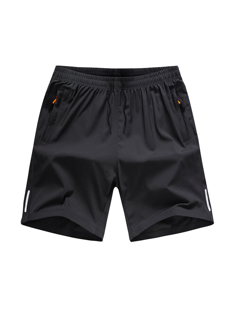 Pantalones cortos deportivos de seda de hielo para hombre, pantalones cortos informales holgados y transpirables de secado rápido para hombre, pantalones cortos de verano de cinco puntos para correr, transpirables y de secado rápido.