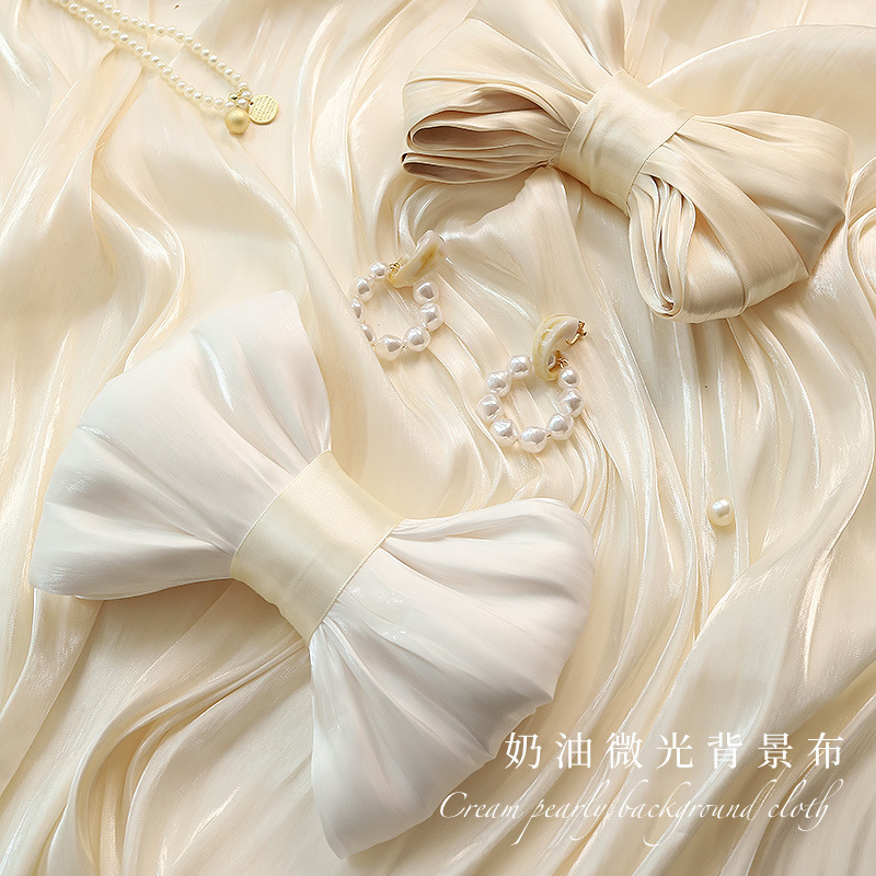 Photography Background Cloth Reflective Silk Cloth Photography High-grade Jewelry Jewelry Scene Props Bow Shape Pleated Pattern Photography Background Cloth Reflective Silk Cloth Photography High-grade Jewelry Jewelry Scene Props Bow Shape Pleated Pattern