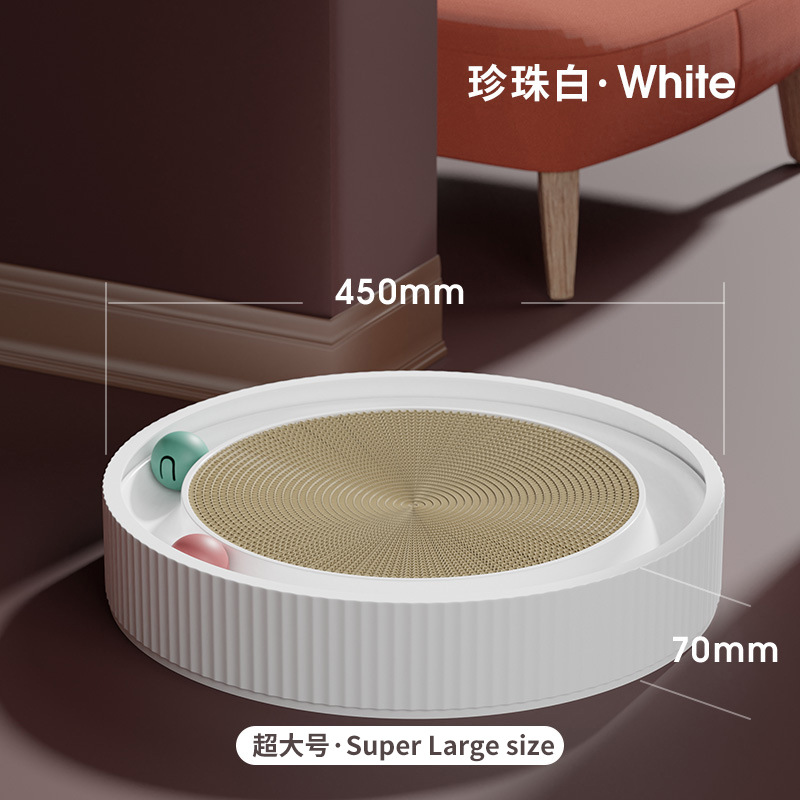 Tablero redondo del rasguño del gato con la bola 5-piece gato juguete del gato papel acanalado que muele la garra juguete resistente al desgaste tocadiscos del gato al por mayor