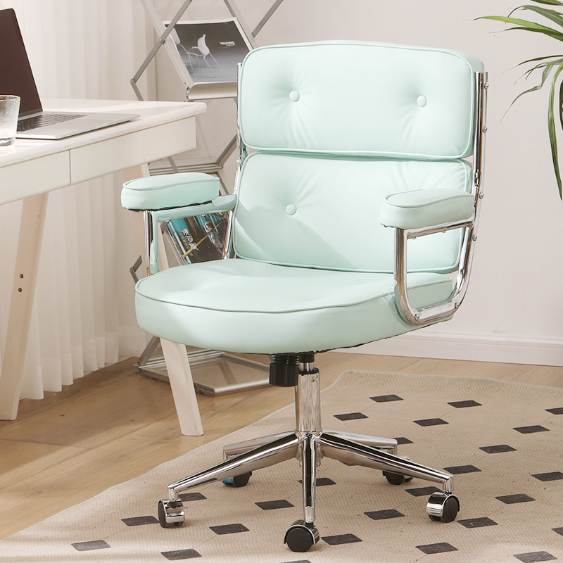 Silla de computadora de lujo ligero, silla de escritorio para el hogar, silla de tocador, cómoda sala de estudio sedentaria, silla giratoria de oficina nórdica, sofá de ocio