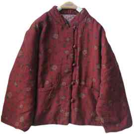 2024冬季棉麻女装文艺复古盘扣中式棉袄民族风棉衣夹棉保暖棉服