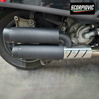years of original car positioning – Motorcycle exhaust pipe