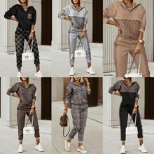 Z005  欧美女装 亚马逊 跨境 爆款印花 长袖长裤套装优质卫衣套装