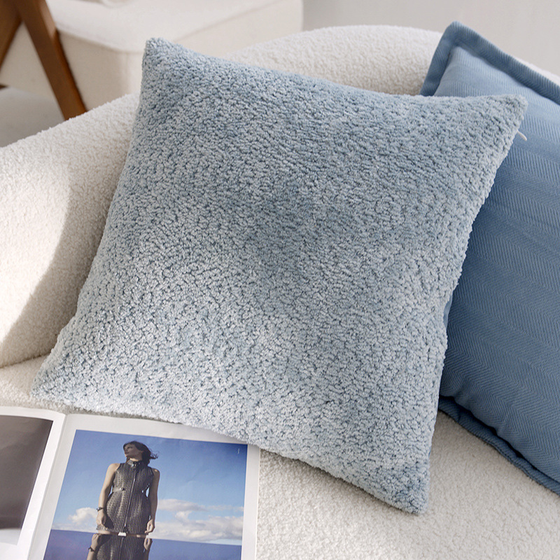Medieval simple dibujos animados para niños almohada azul crema almohada sofá ventana flotante almohada funda cama almohada núcleo