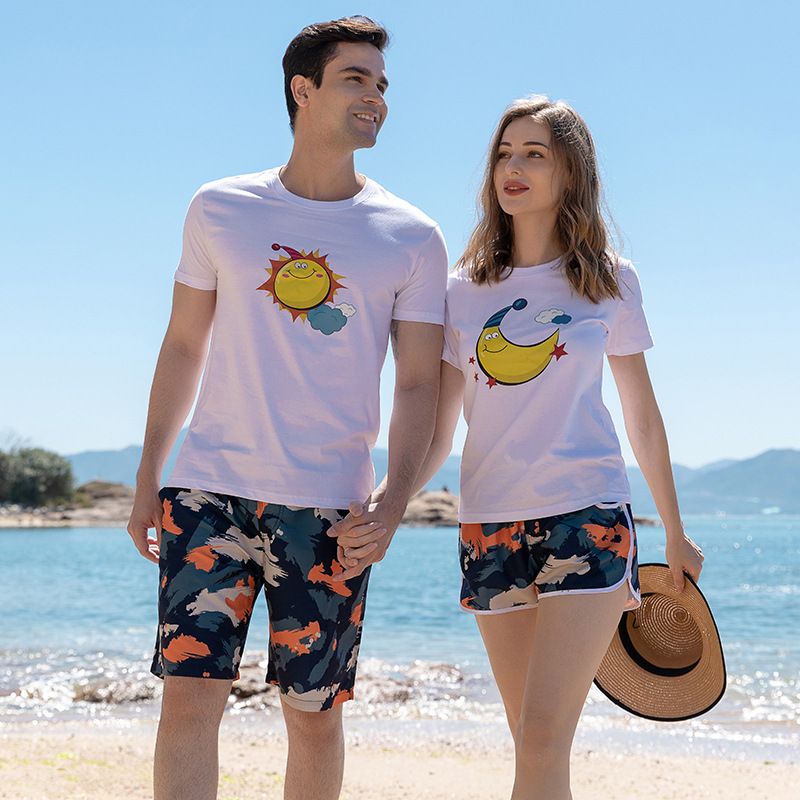 Pareja pantalones de playa versión suelta de los hombres del Parque Acuático natación troncos playa vacaciones camuflaje patrón surf de secado rápido de las mujeres