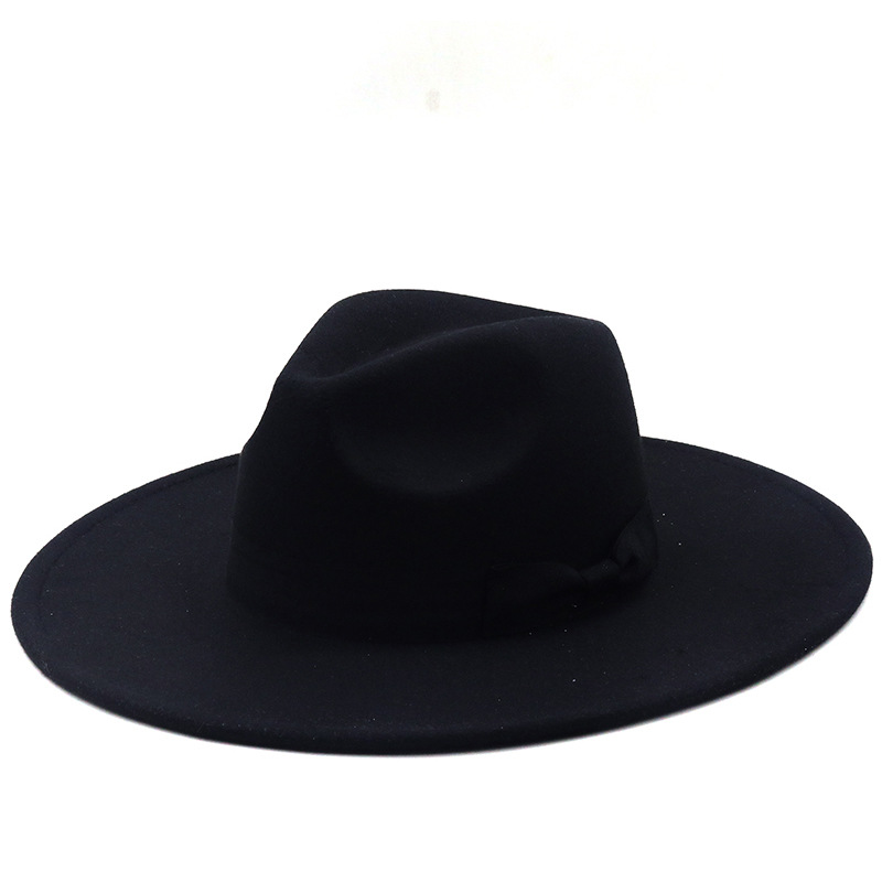 New Solid Color Big Brim Flat Brim Jazz Top Hat Wholesale Nihaojewelry display picture 12