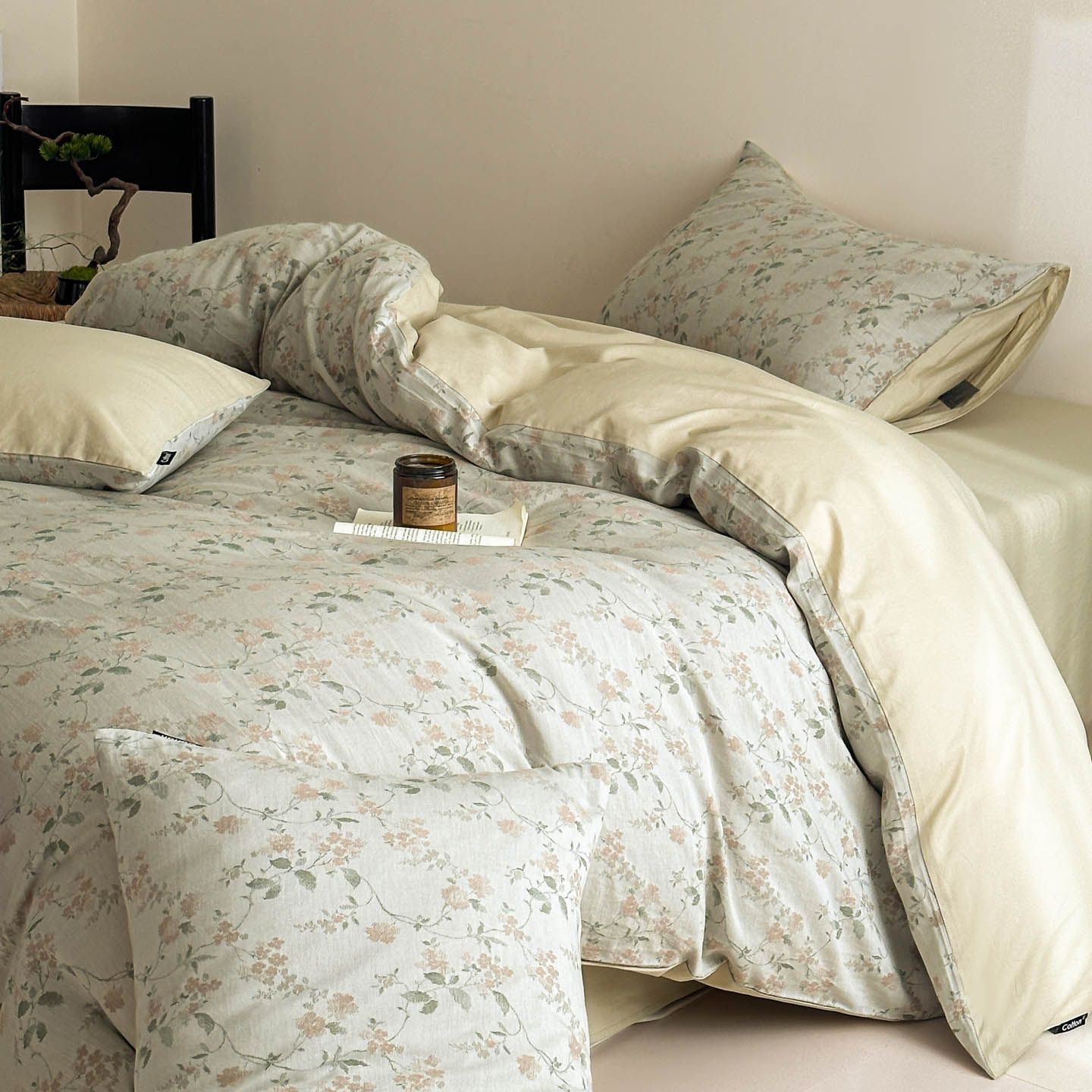 High-End Four-Piece Set of Thick Jacquard Pure Cotton Luxury Style Long-Staple Cotton Bedding Student Duvet Cover and Bed Sheet