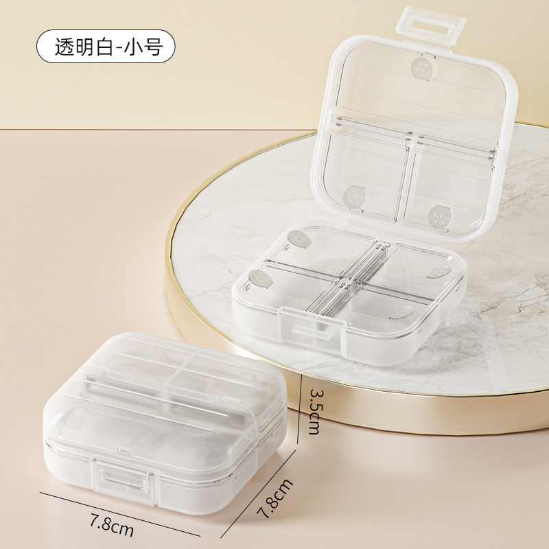 Turismo simple viento joyas portátiles pequeñas cajas de almacenamiento de anillos, pendientes de collar, pendientes de joyería, cajas de almacenamiento divididas