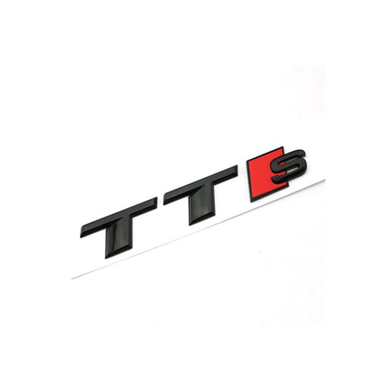 Audi TT car emblem modification: TTS black lettering emblem, center grille emblem, TTRS logo sticker, rear emblem, Sline side sport emblem sticker