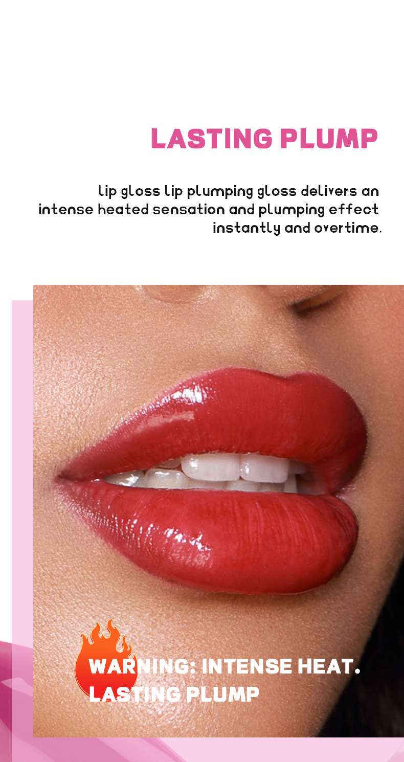 Pudaier Lip Plumping Gloss Moisturizing Ginger Non Fading Lipstick_voghion.com