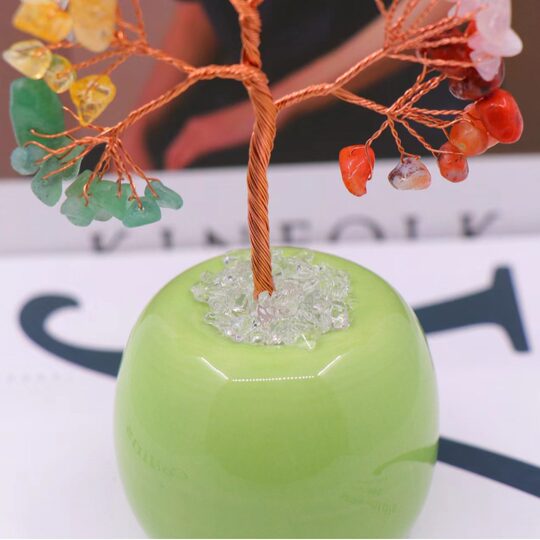 Mini Natural Colorful Crystal Tree Ornaments Office Desktop Fortune Tree Home Decoration Housewarming Colleague Gift