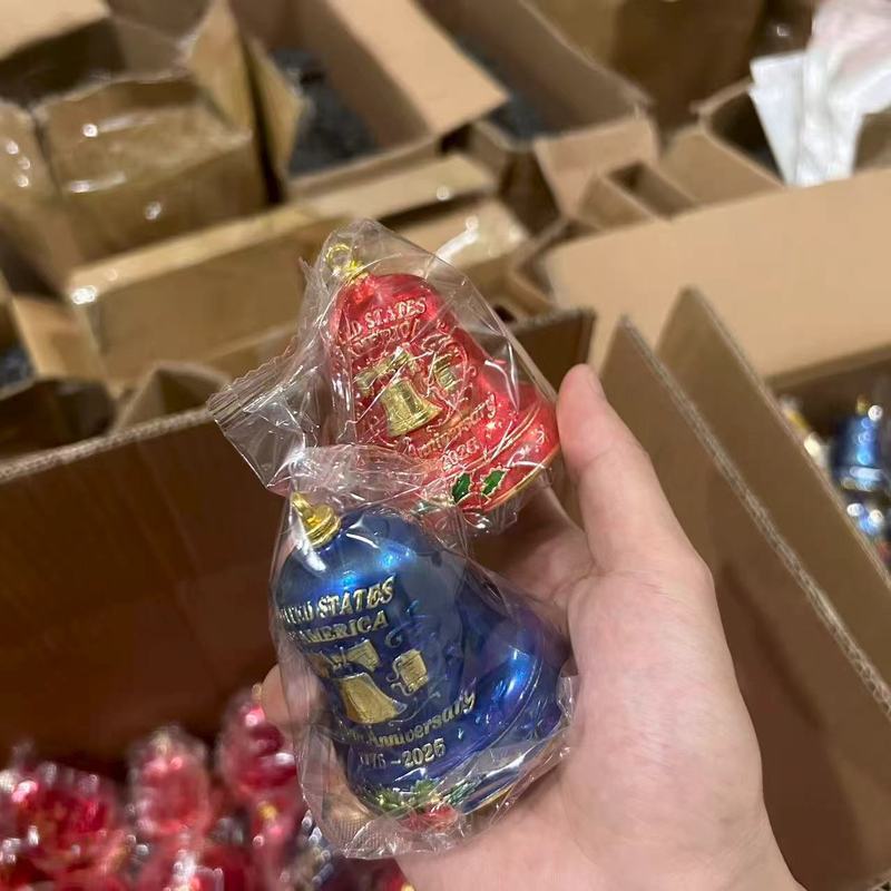 跨境奇趣新款热销U.S. 250th Anniversary Bell Ornament金属铃铛|undefined