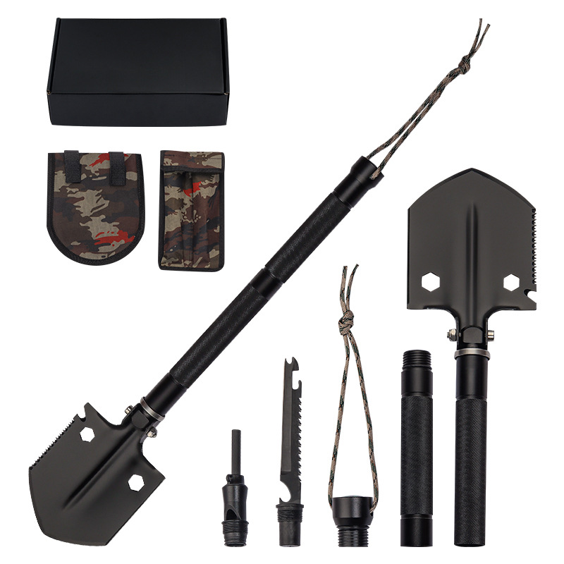 戸外兵シャベルマンガン鋼野外釣り掘削シャベルシャベル多機能兵シャベルキャンプ車載ツールシャベル