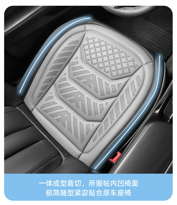 25 Years New Laser Perforated Wireless Embossed Nappa Leather Car Seat Cushion Four Seasons Multi-Piece Cushion Wholesale