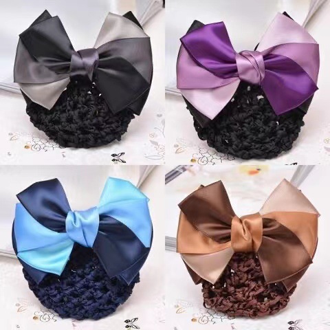 Working head flower female professional Net pocket hair net nurse hotel salesperson waiter bank flight attendant hair accessories