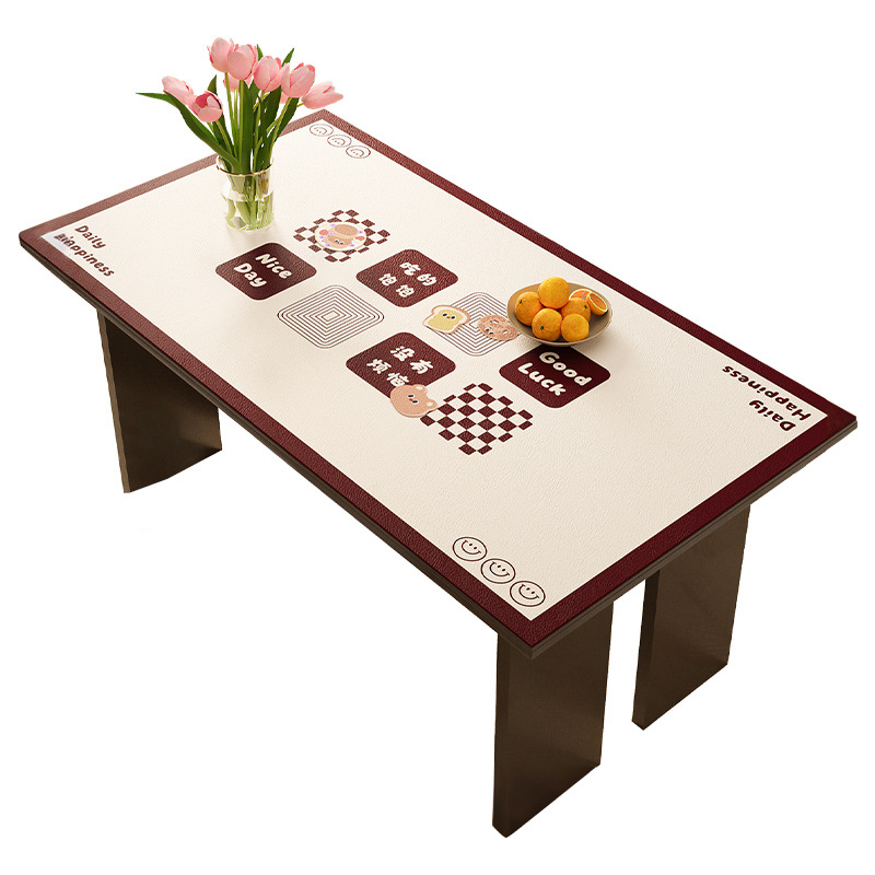 Atmosfera de Año Nuevo almohadilla de mesa impermeable a prueba de agua a prueba de aceite sin lavable mantel de mesa 2025 nuevo almohadilla de mesa de té almohadilla de protección de escritorio