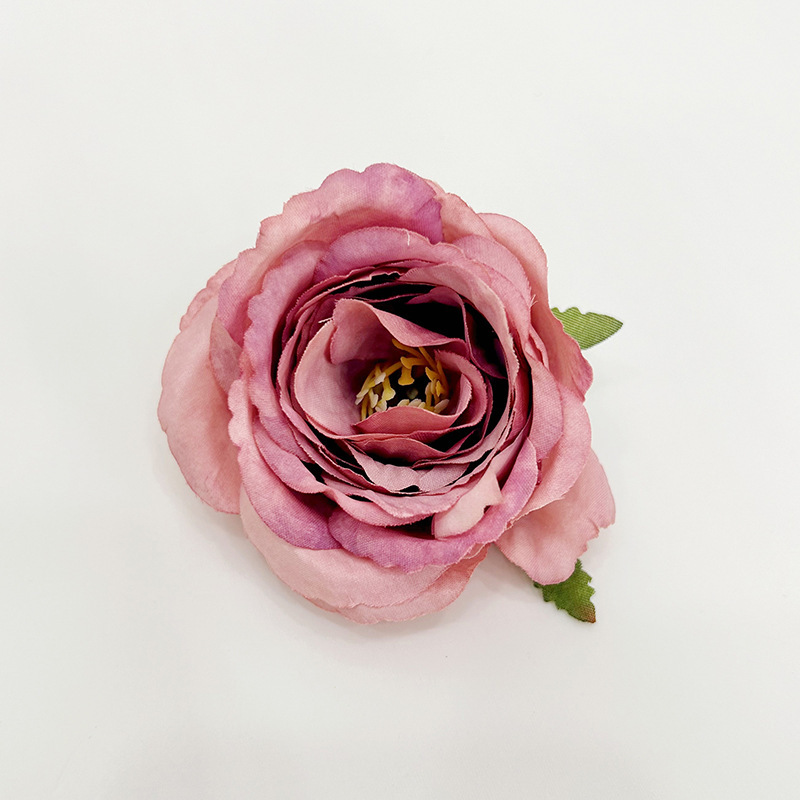 造花、レトロなバラの花頭、シルクフラワー、手作りのヘアピンアクセサリー、外国貿易シルクフラワー、クロスボーダー小さなバラの造花|undefined