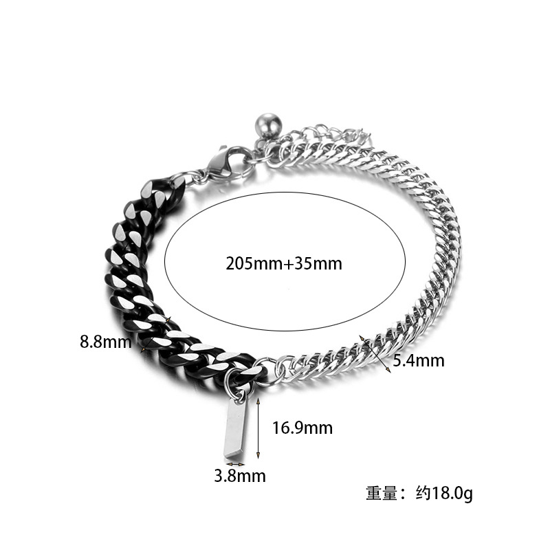 Imi Original Mandarin Duck Chain Body Stitching Modeling Ins Special-interest Design European And American Titanium Steel Men's And Women's Summer Bracelet Yl213 display picture 1