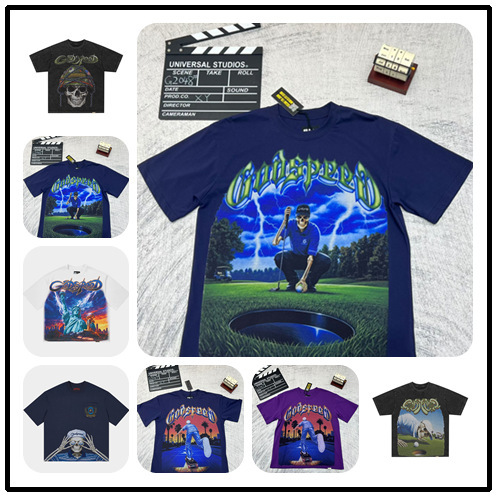 Godspeed New Fashionable Rock Street Style Vintage Distressed Trendy Brand Pure Cotton Short Sleeve T-Shirt Casual Cross-Border Godspeed New Fashionable Rock Street Style Vintage Distressed Trendy Brand Pure Cotton Short Sleeve T-Shirt Casual Cross-Border