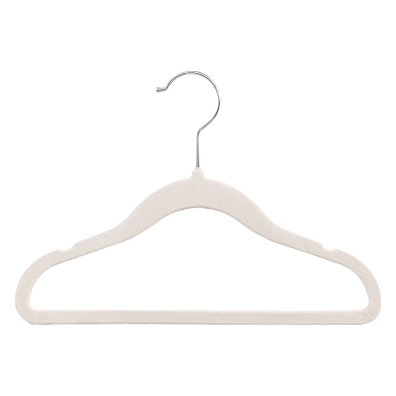 Percha de flocado para niños percha de almacenamiento de armario antideslizante para el hogar percha de ropa para niños percha de plástico al por mayor