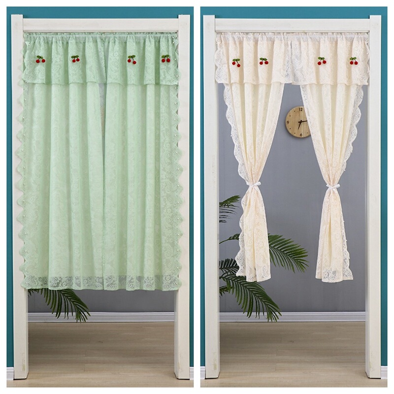 Door curtain, lace curtain, partition, kitchen, bedroom, home use, privacy screen, decorative sheer curtain, retractable hanging curtain Door curtain, lace curtain, partition, kitchen, bedroom, home use, privacy screen, decorative sheer curtain, retractable hanging curtain
