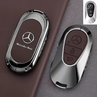 Car key bag — 25 Models Glb220 Car C260L - leather-texture-mercedes-benz-c-class-leather-texture-tea-brown-single-case