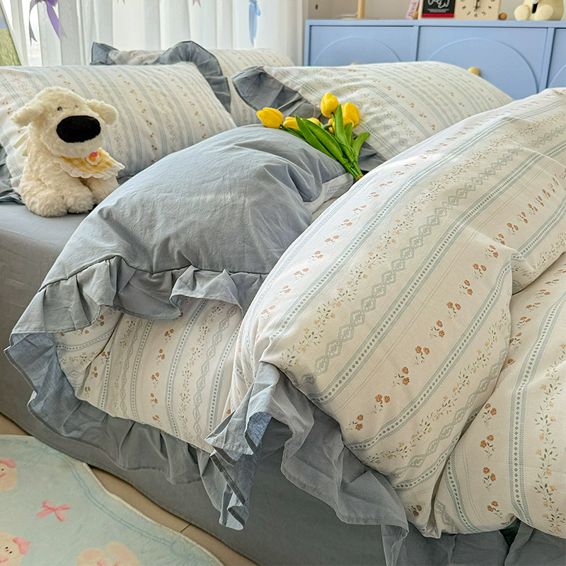Cotton duvet cover, sheet, set, 4 piece set