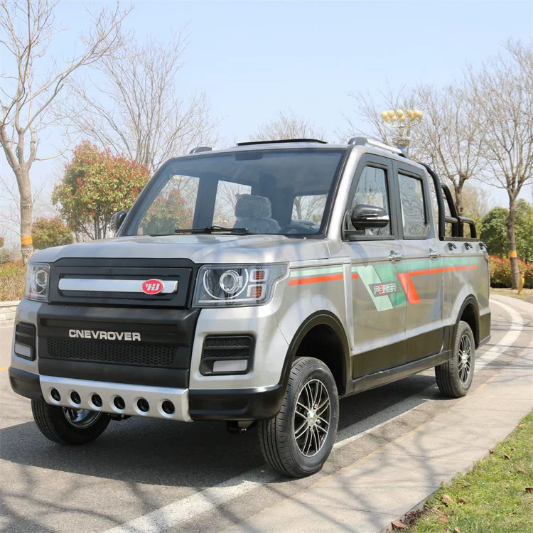 Новый энергетический двухрядный электрический пикап двойного назначения, четырехколесный автомобиль, малошумный, грузовой и пассажирский автомобиль двойного назначения, водительские права не требуются.