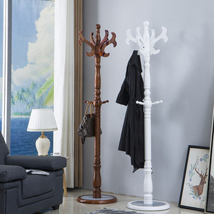 Solid Wood Coat Rack European Style Home Hotel Room Bedroom Living Room Floor-Standing Creative Marble Chassis Hanging Clothes New Product