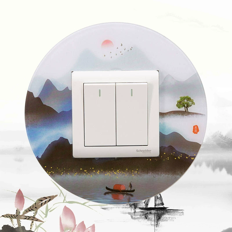 Acrylic switch key on wall, protective case, decorations, creative round jewelry, simple and elegant design