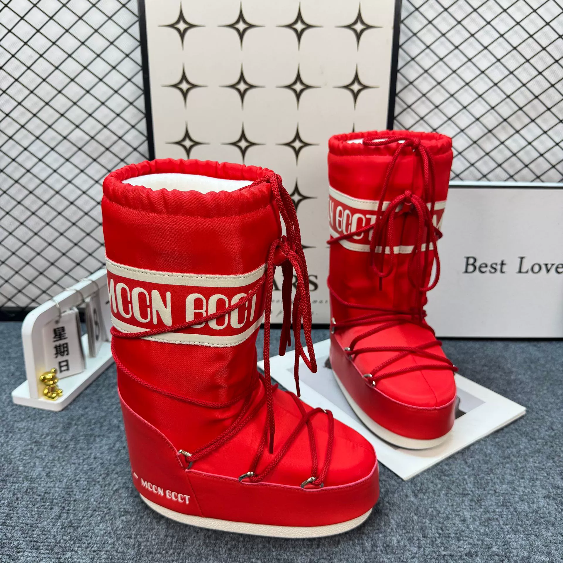 Space winter ski keep warm non-slip boots platform
