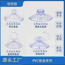 4.0cmPVC塑料横穿孔婚庆婚车装饰透明吸盘玩具配件吸盘源头厂家