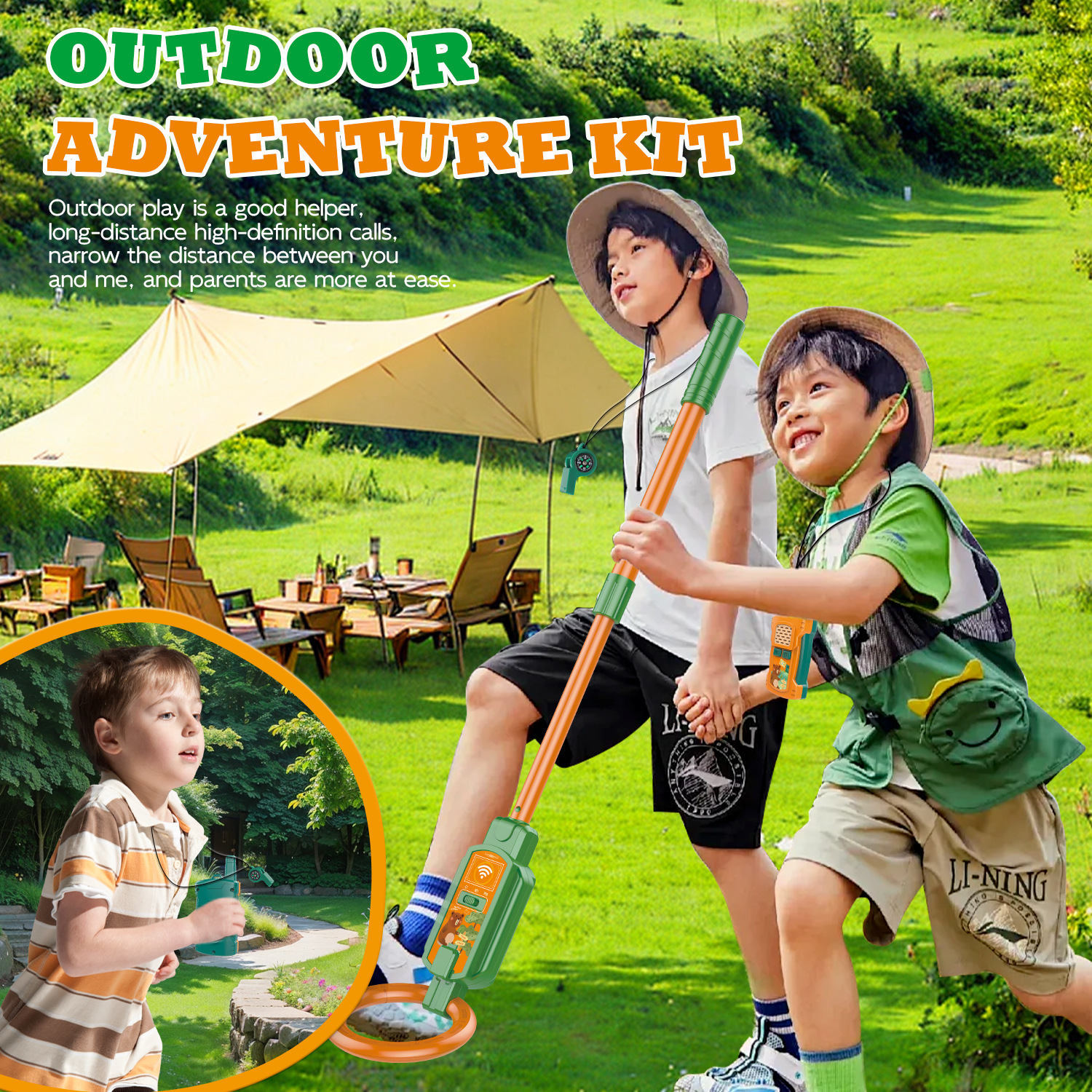 Instrumento de detección de camping transfronterizo juguetes para niños robot observación herramienta de exploración conjunto de regalos de ciencia y educación