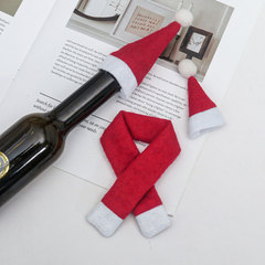 クリスマスデコレーション ミニクリスマスハット クリスマスワインボトルカバー スカーフ フェルトハット ナイフとフォークセット ロリポップハット