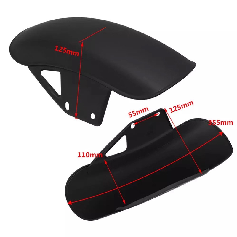 Motorcycle Mudguard Suitable for Gn125 Retro Modified Mudguard Matte Black Front and Rear Mudguard Gn125 Mud Tile